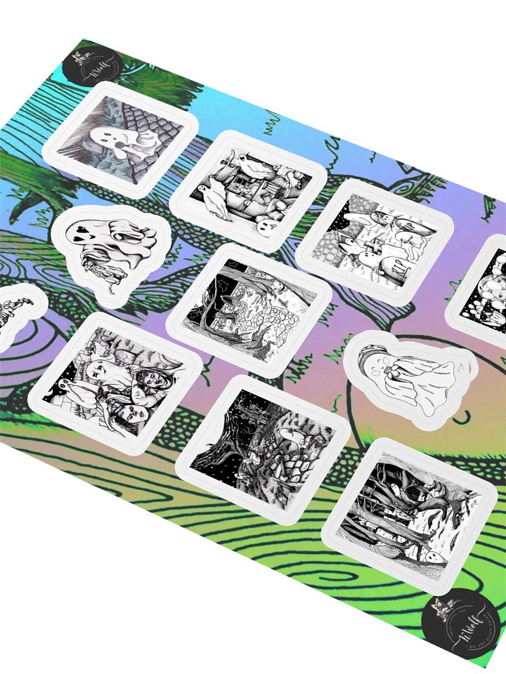 Whimsical Cute Ghost Sticker Sheet product image (2)