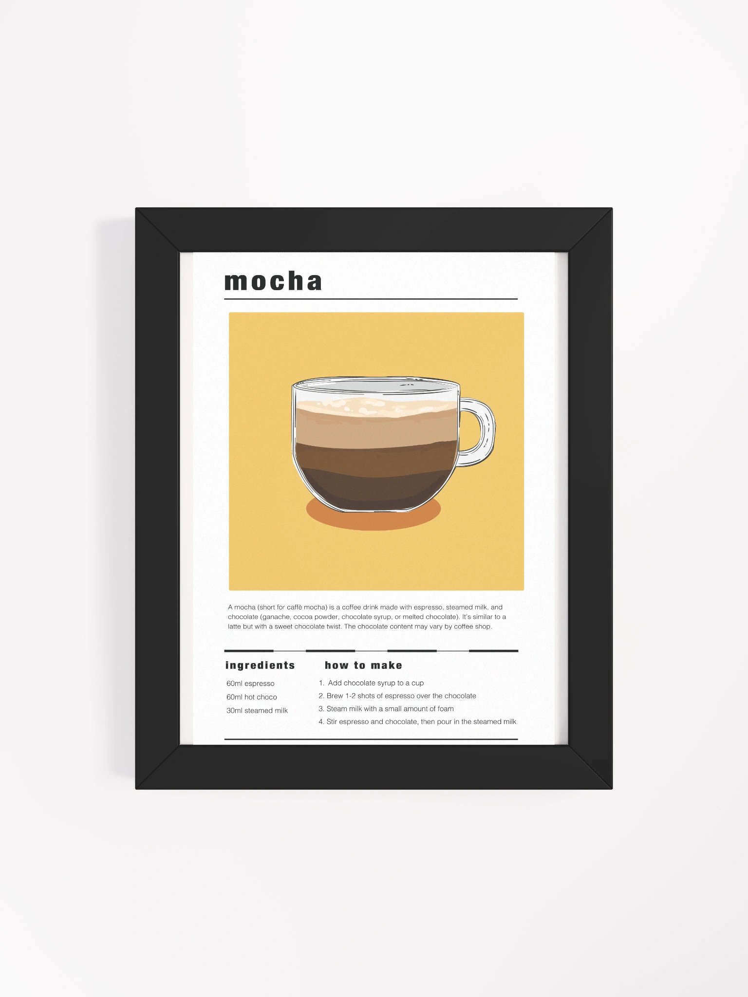 Framed Mocha Coffee Print product image (4)