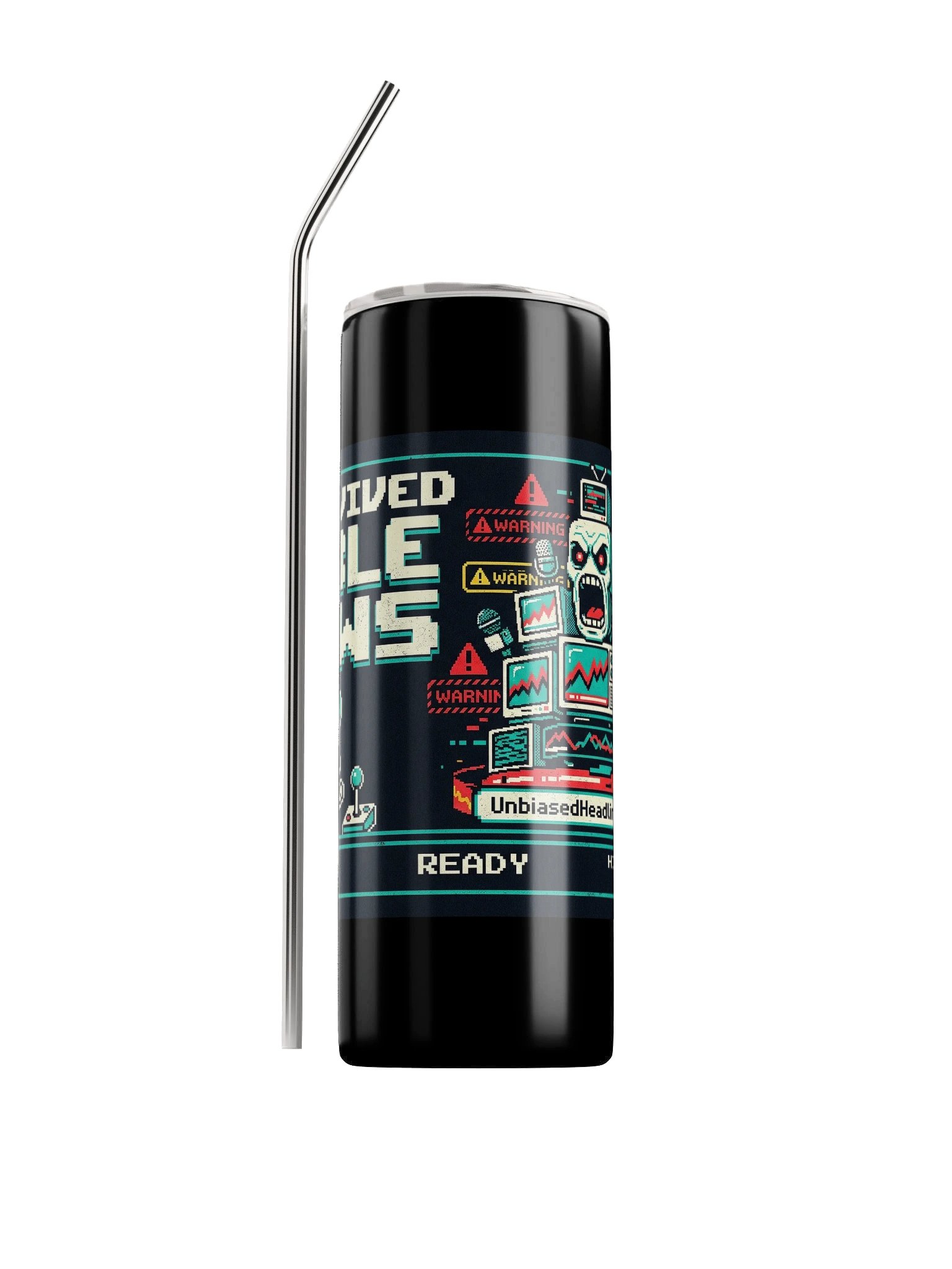 I Survived Cable News (Arcade) Stainless Steel Tumbler product image (1)