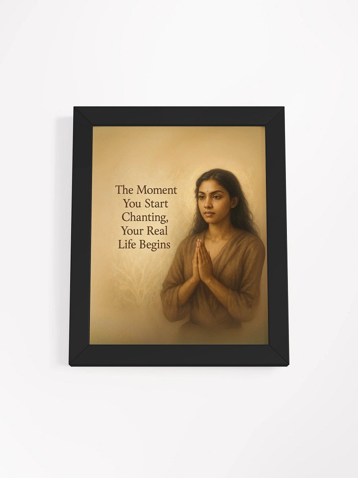 Chanting Awakens Life – Nichiren Buddhism Poster with Meditative Portrait product image (1)