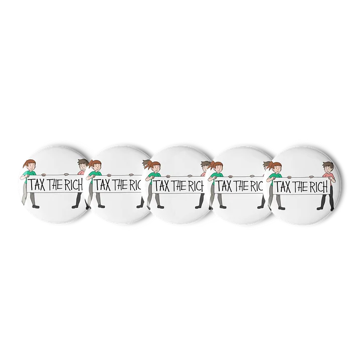 "Tax the rich" banner pins product image (1)