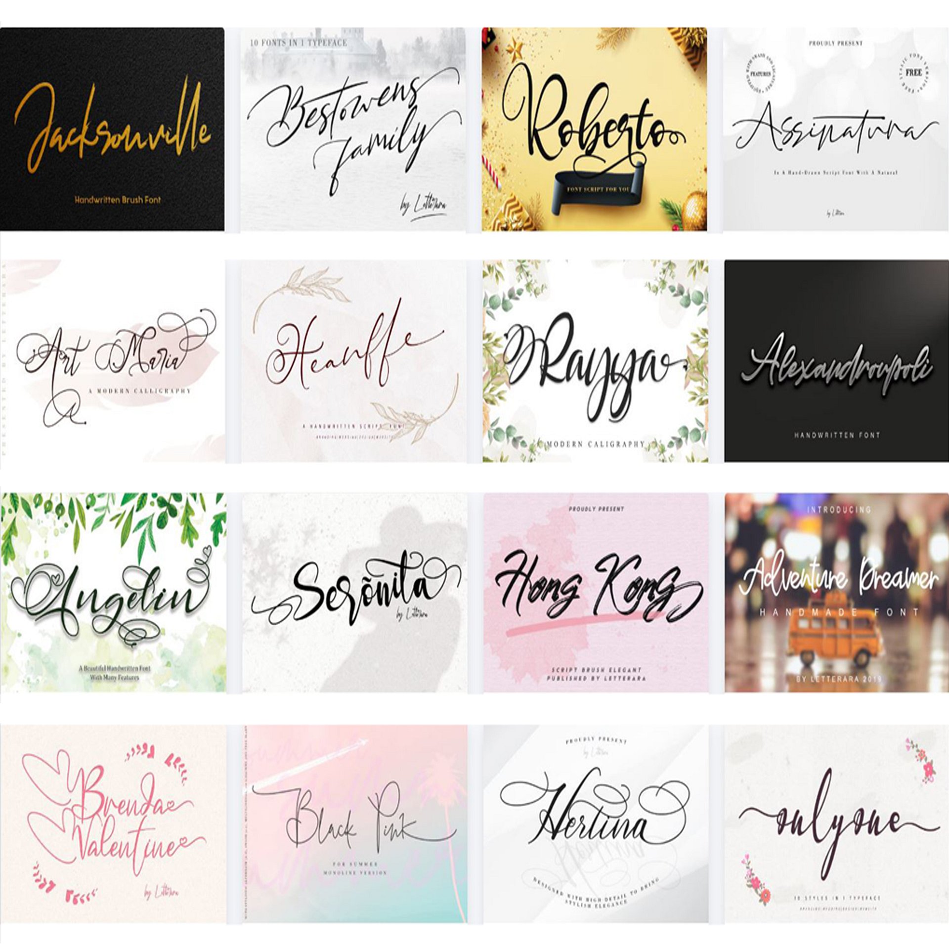300 Canva Font Bundle – Script, Calligraphy & Handwritten Fonts | Logo, Branding & Wedding Fonts | OTF TTF Digital Download | Commercial Use product image (9)