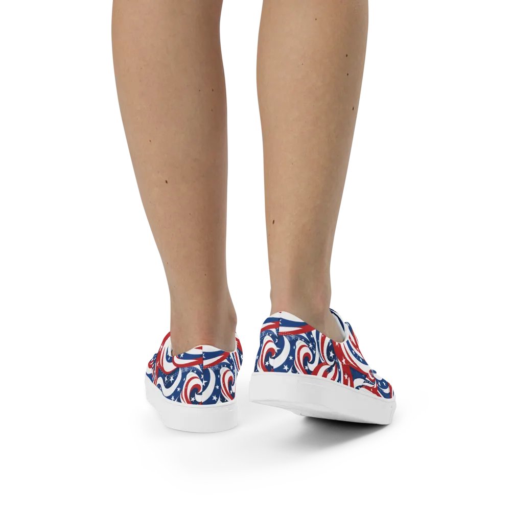 Patriotic Swirls Lace-Up Shoes product image (11)