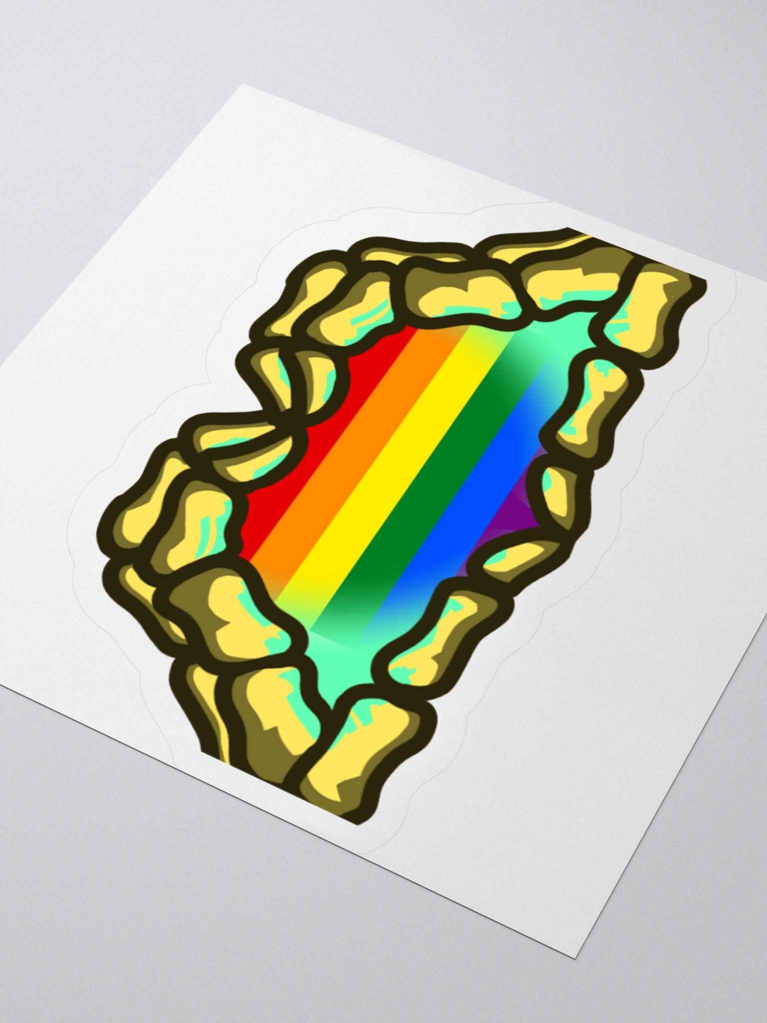 Pride Skeleton Hand Heart Sticker product image (3)