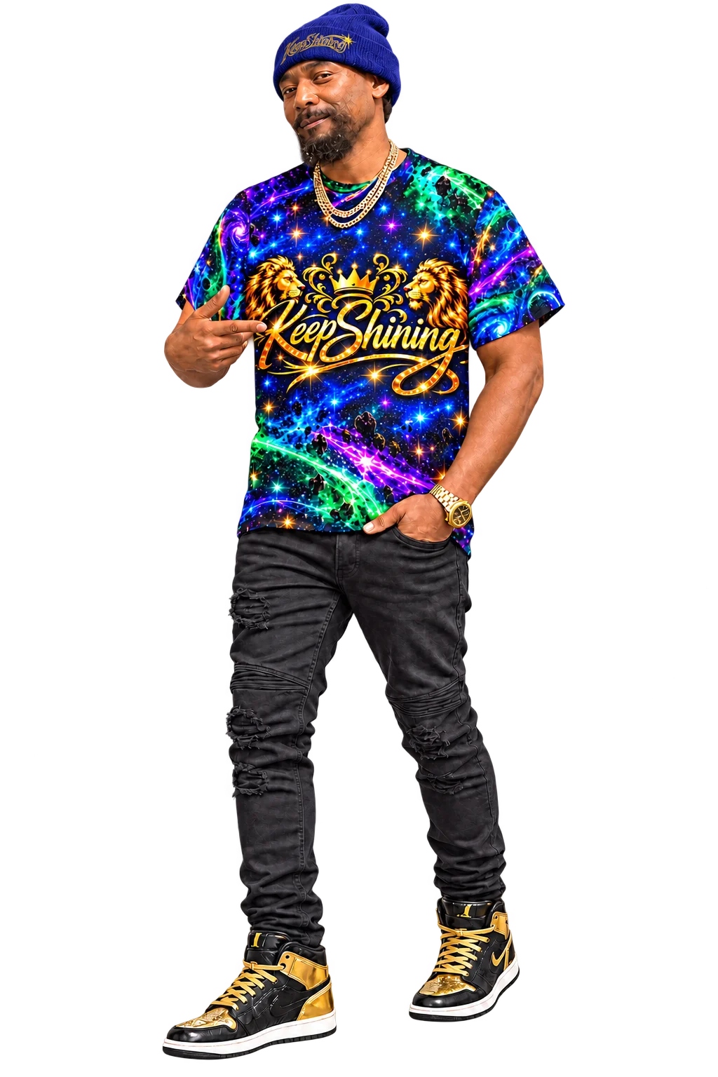 KeepShining Cosmic Royalty All-Over Tee product image (3)