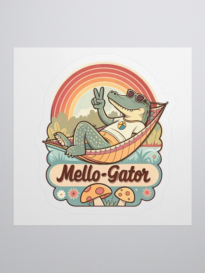 Mello-Gator Peace Sign Stickers product image (1)