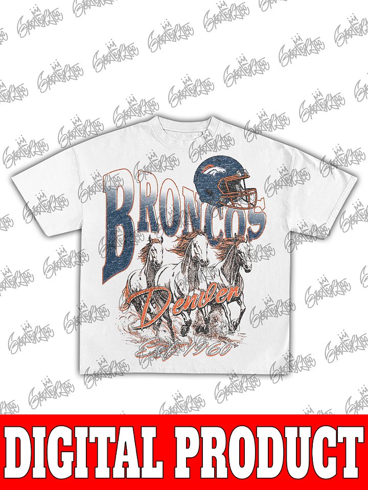Denver Broncos Vintage 90s Horse Bootleg Graphic Design product image (2)