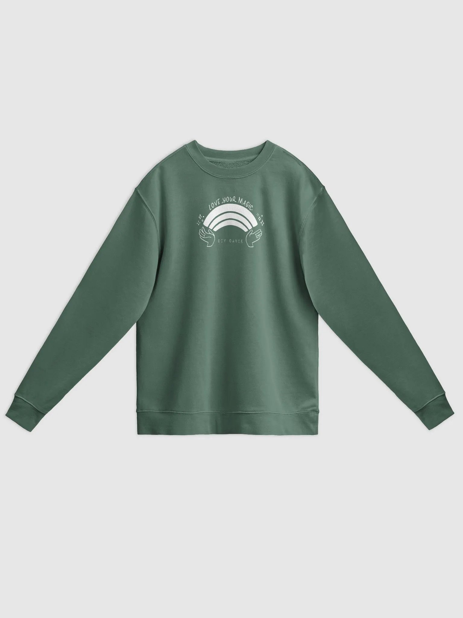 LOVE YOUR MAGIC CREW NECK - White txt product image (1)