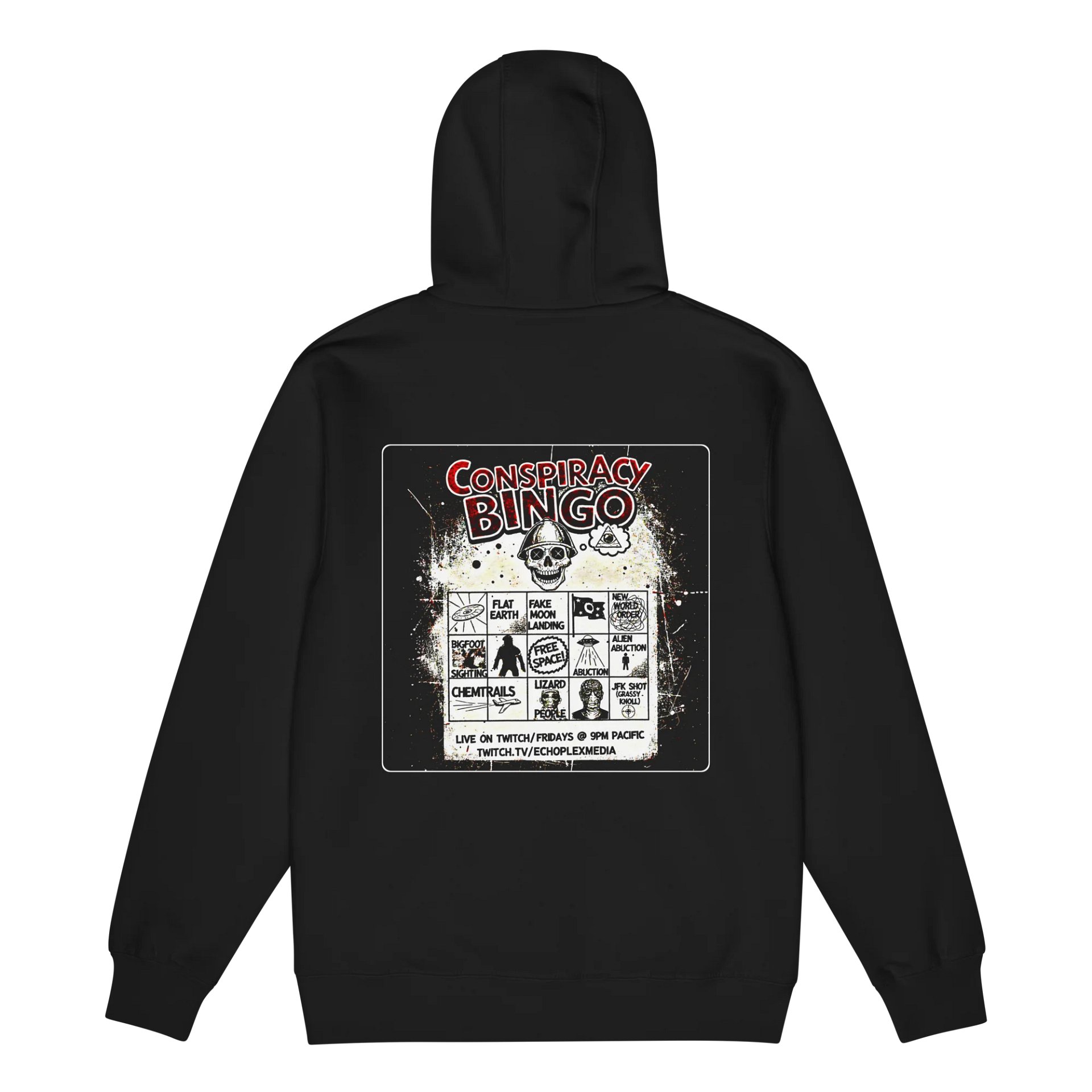 Conspiracy Bingo 2026 Zipper Hoodie - Dark Colors product image (3)
