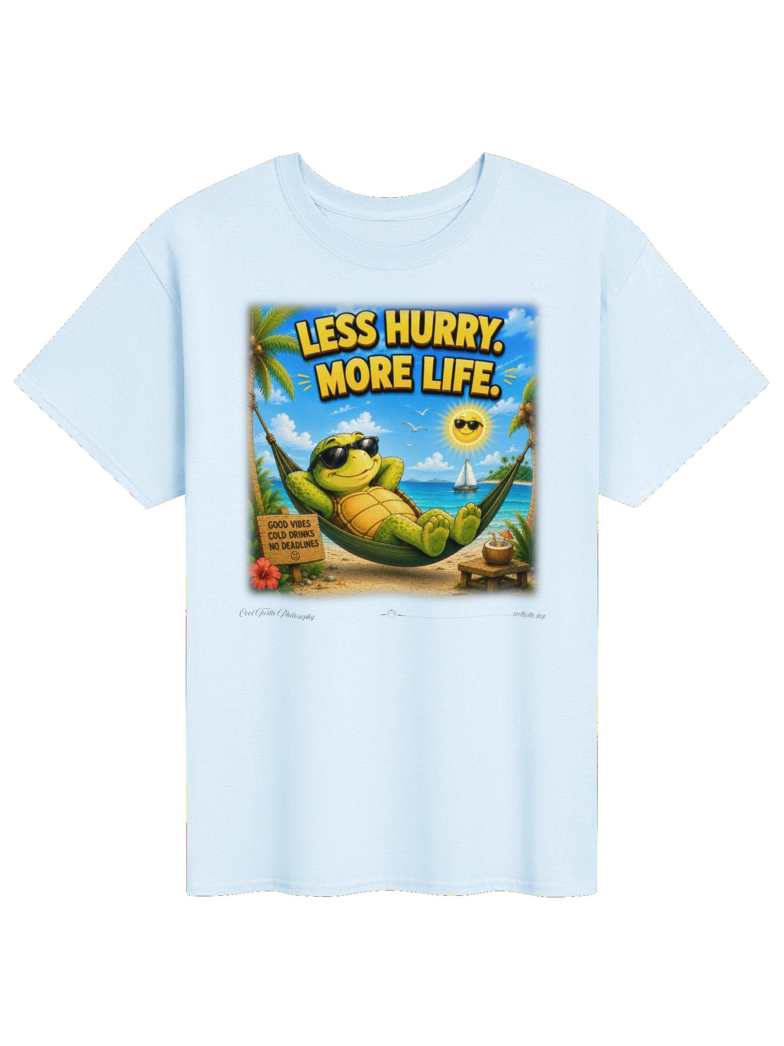 LESS HURRY. MORE LIFE. — Gildan 5000 Heavyweight T-Shirt product image (1)