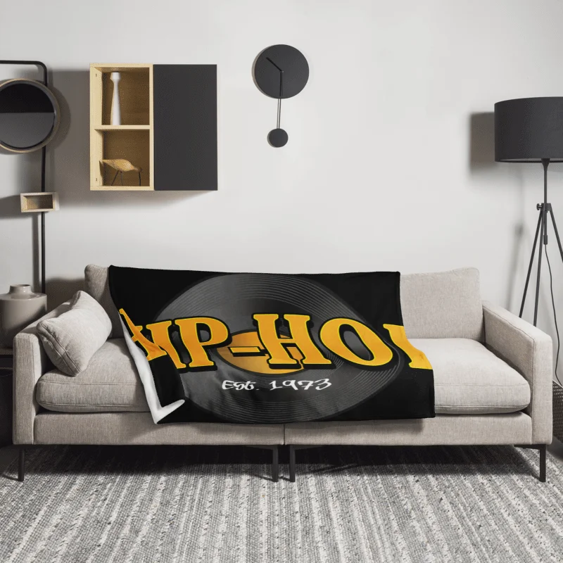 Hip-Hop 1973 - BLACK - Throw Blanket product image (2)