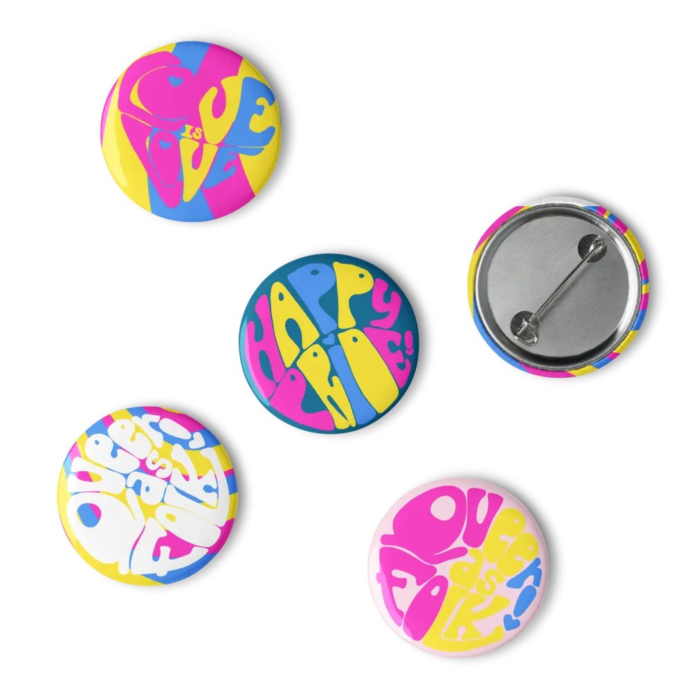 Pansexual Pride pin badge set product image (1)