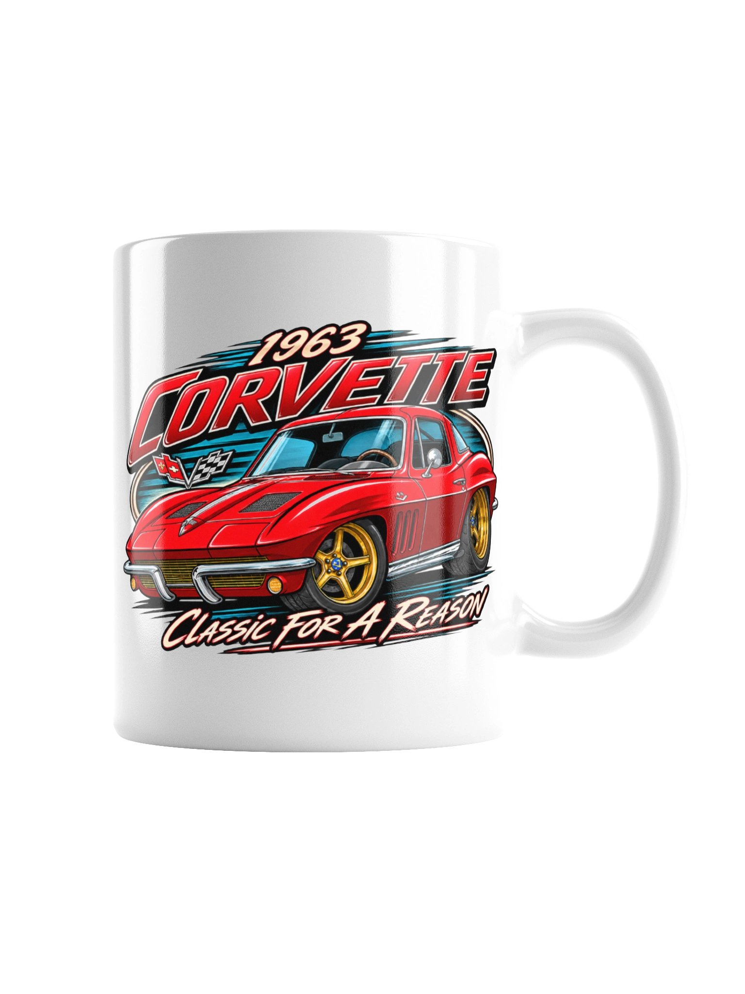 1963 Corvette – Classic in Red Mug product image (8)