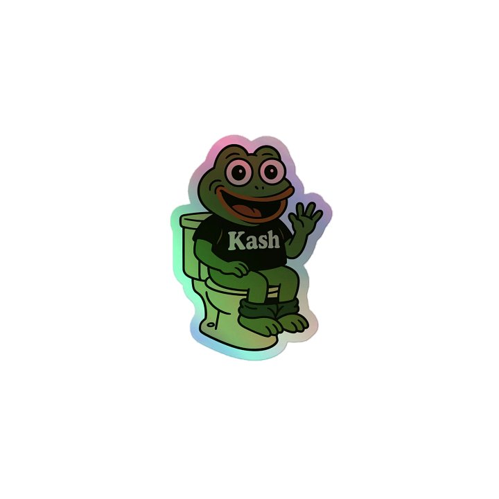 Pooping Frog Holographic Sticker Sheet product image (1)
