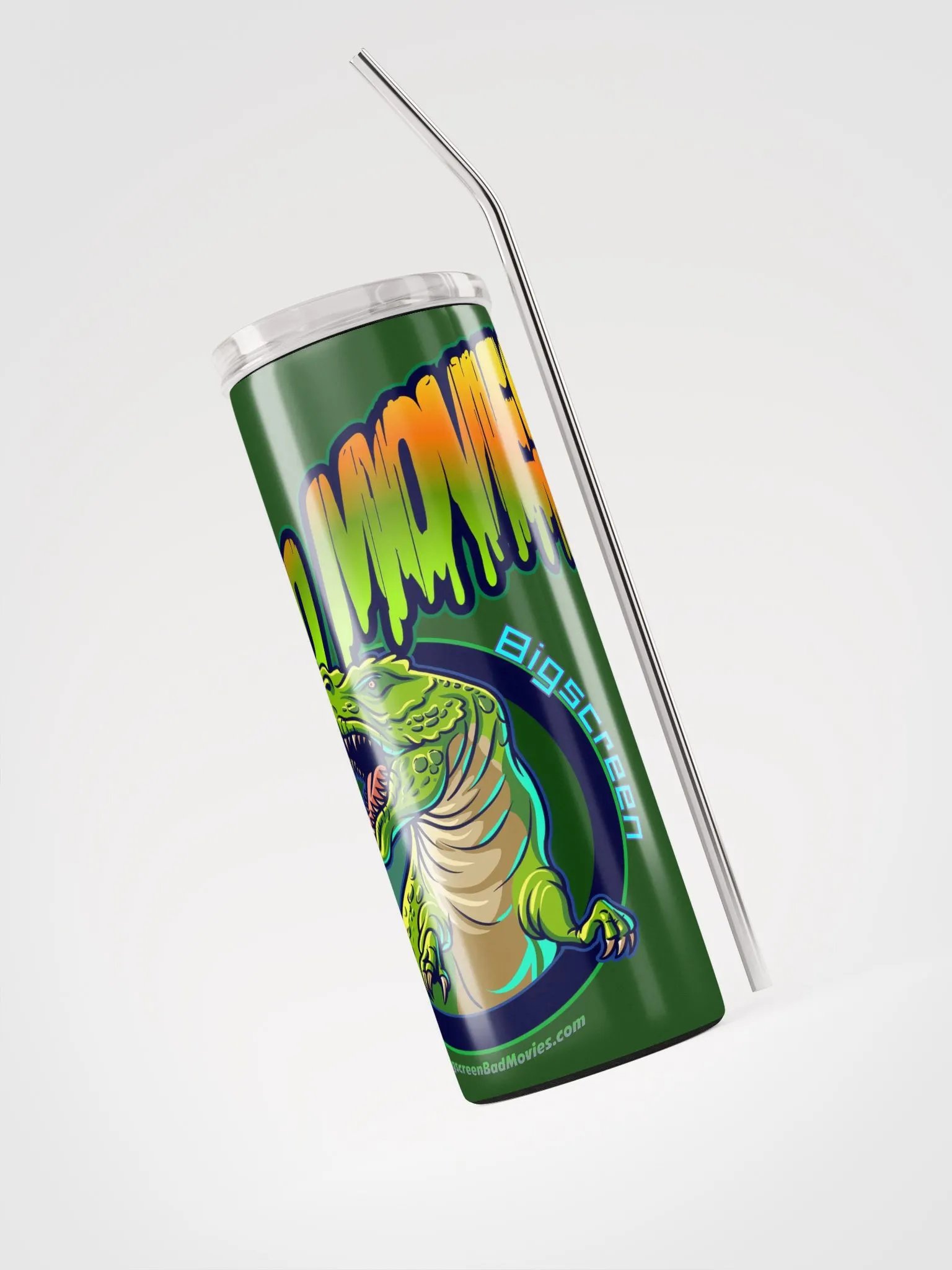 Bad Movies Green Steel Tumbler product image (3)