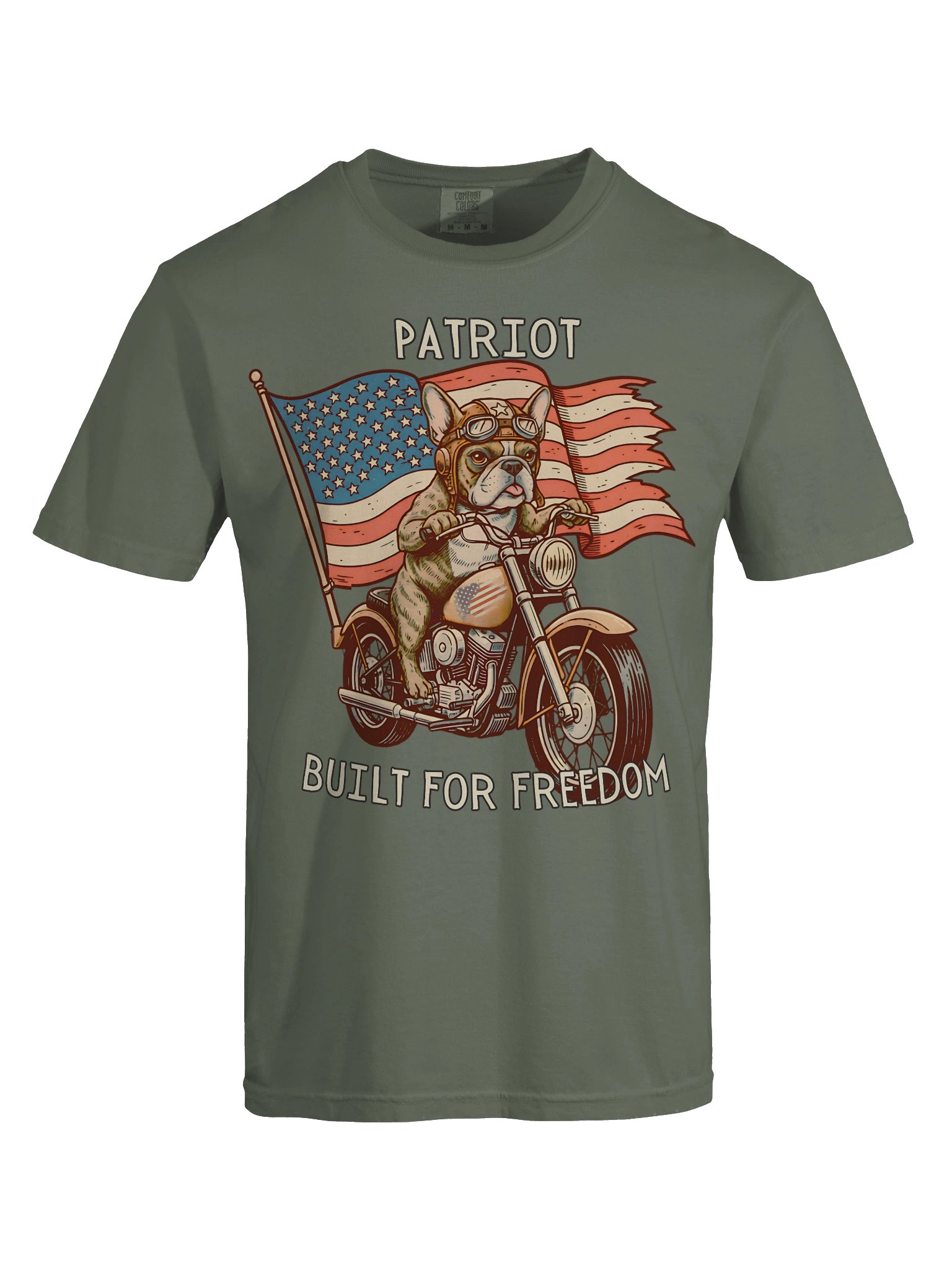 Patriot Bulldog Motorcycle T-Shirt product image (4)