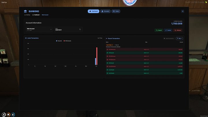 Banking | The Most Advanced FiveM Banking Script + DUI ATMs [ Qbcore / ESX / QBOX ] product image (2)