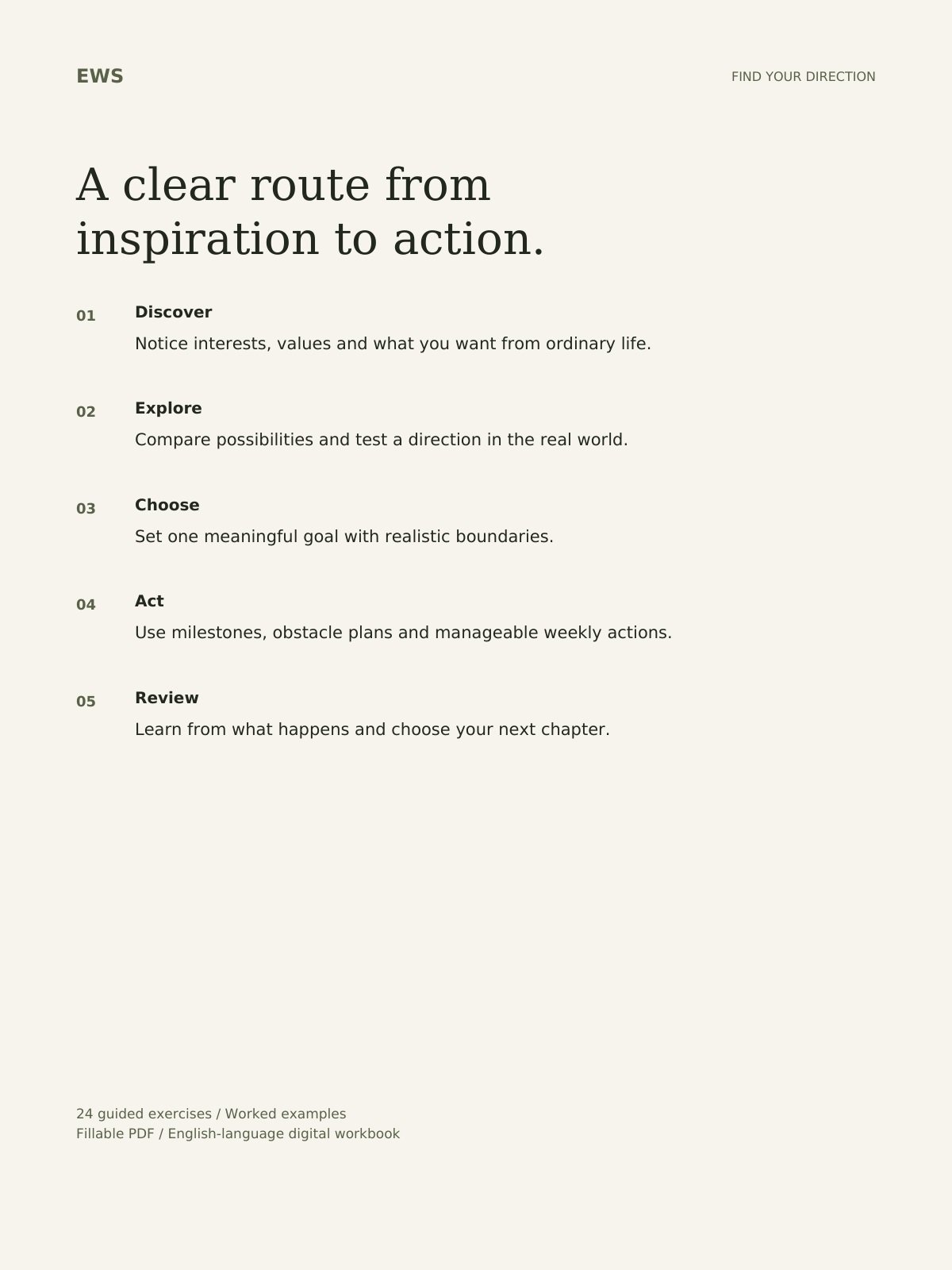 Find Your Direction: Purpose & Goals Practical E-Workbook product image (2)