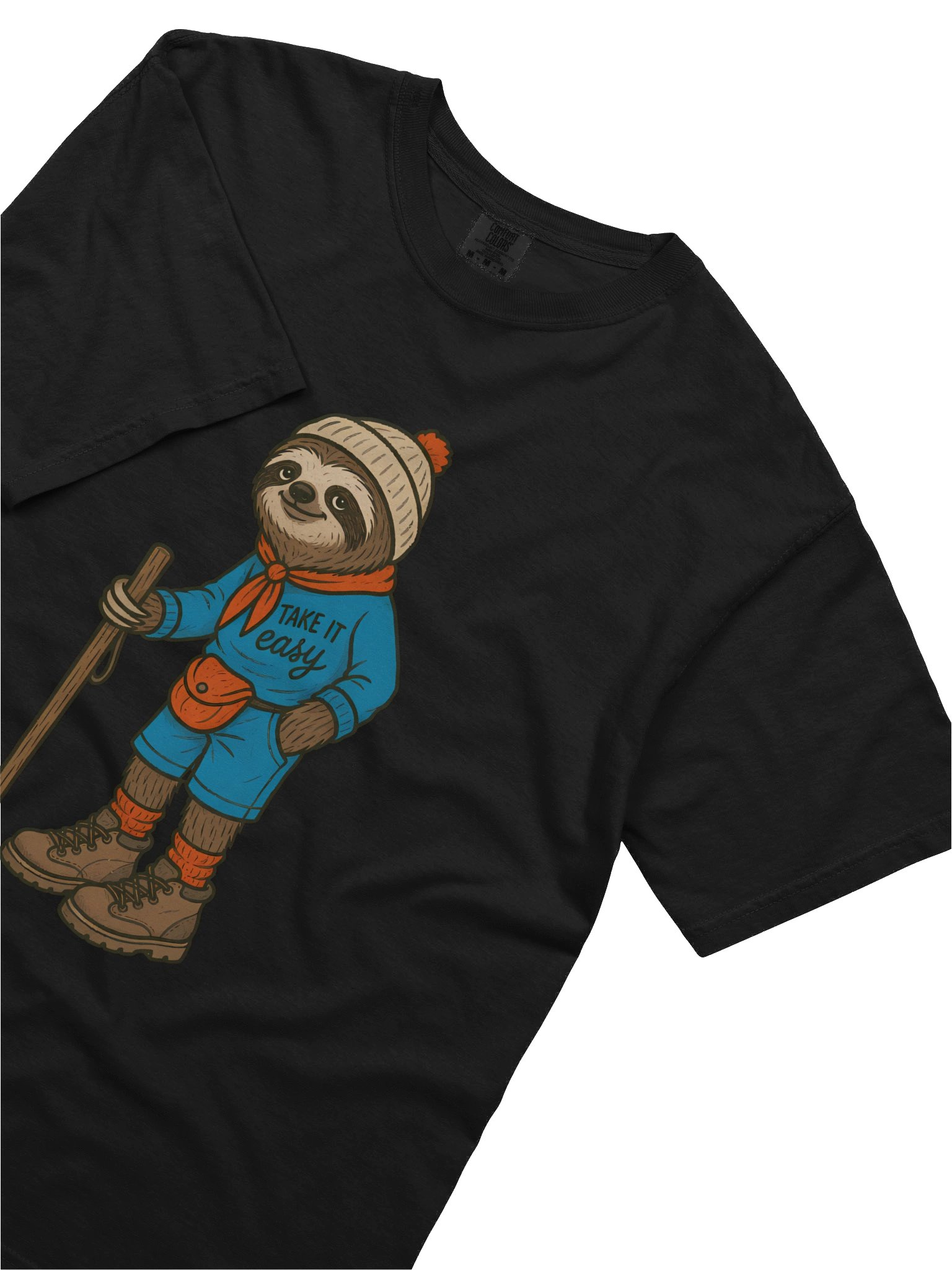 Take It Easy Sloth Hiker T-Shirt - Funny Hiking Tee product image (3)