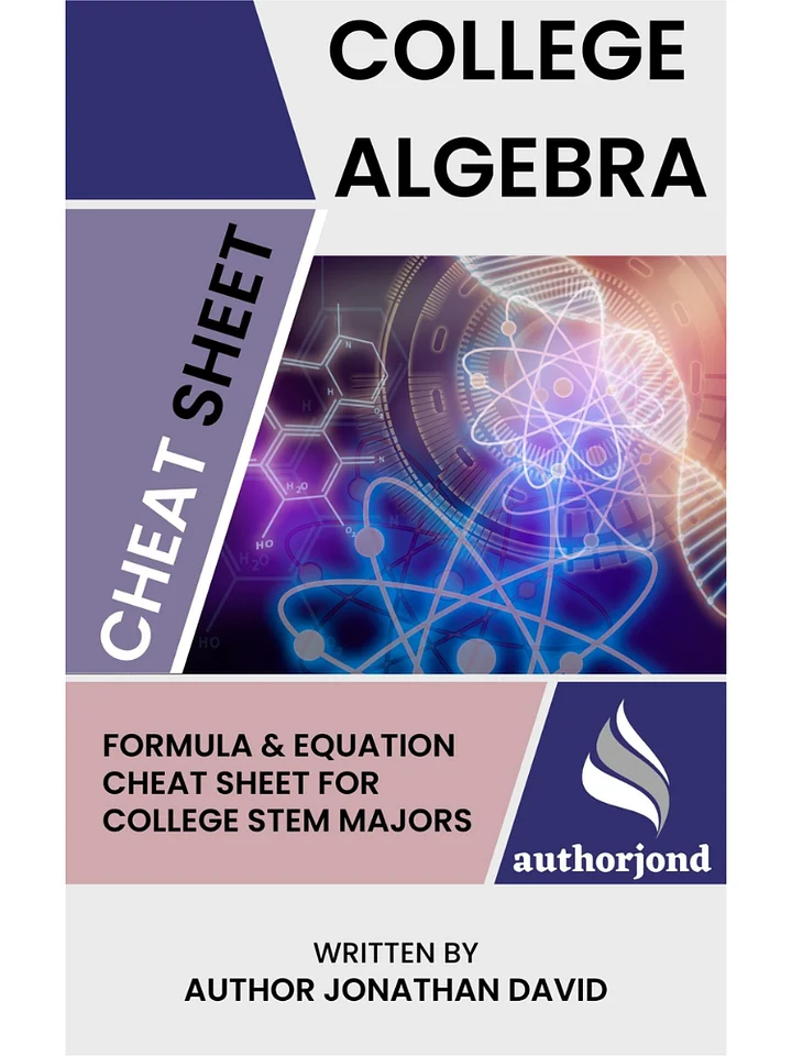The Ultimate Cheat Sheet for STEM Majors | ALGEBRA product image (1)
