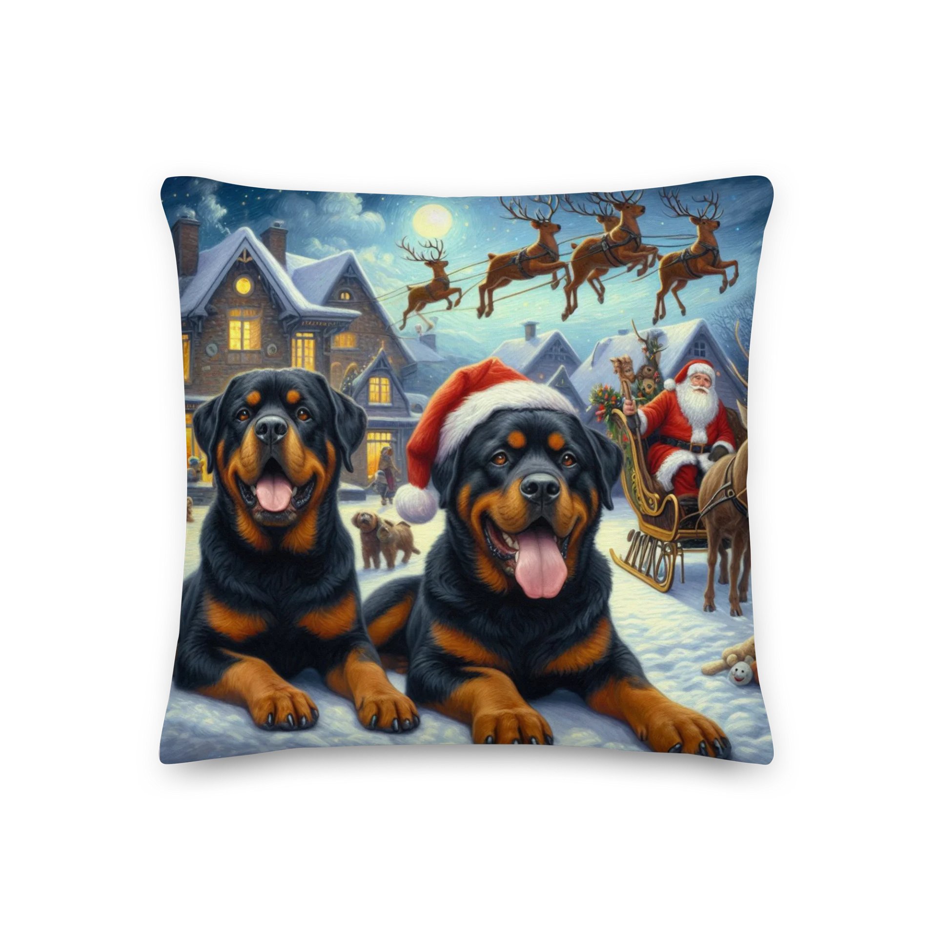 Rottweilers & Santa Pillow product image (3)