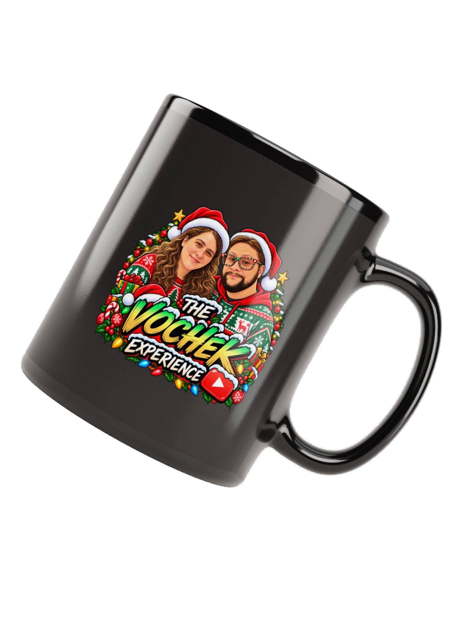 Merry Christmas! Black Glossy Mug product image (6)
