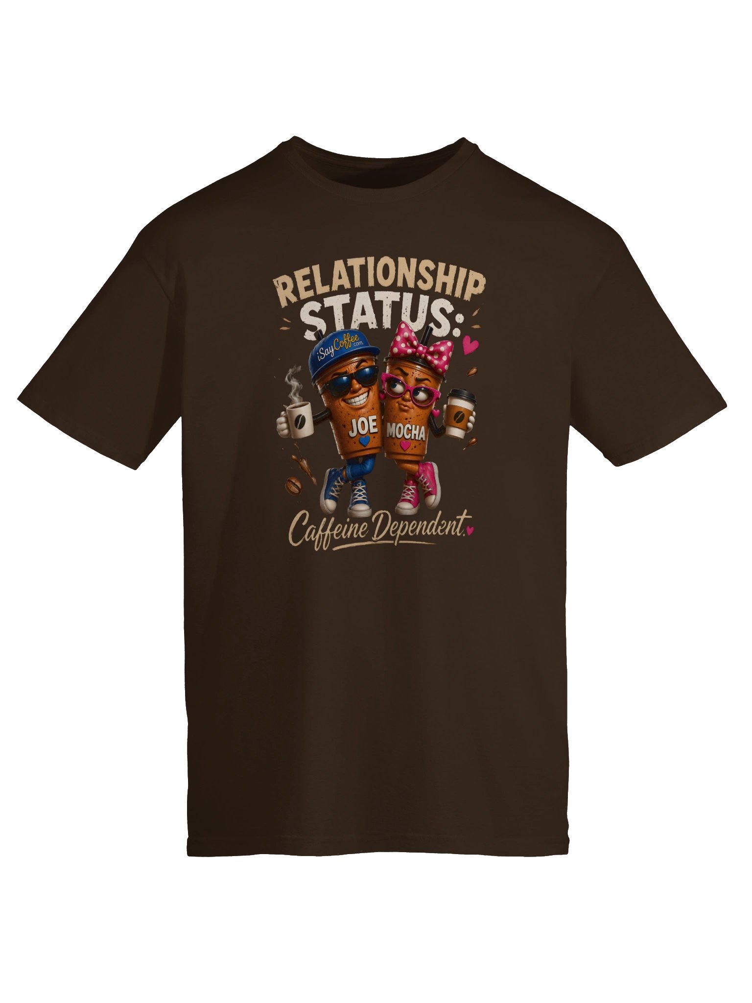 RELATIONSHIP STATUS: CAFFEINE DEPENDENT™ Funny Coffee Couple Shirt for Coffee Lovers, Husbands, Wives, Boyfriends, Girlfriends, and Espresso Addicts product image (5)