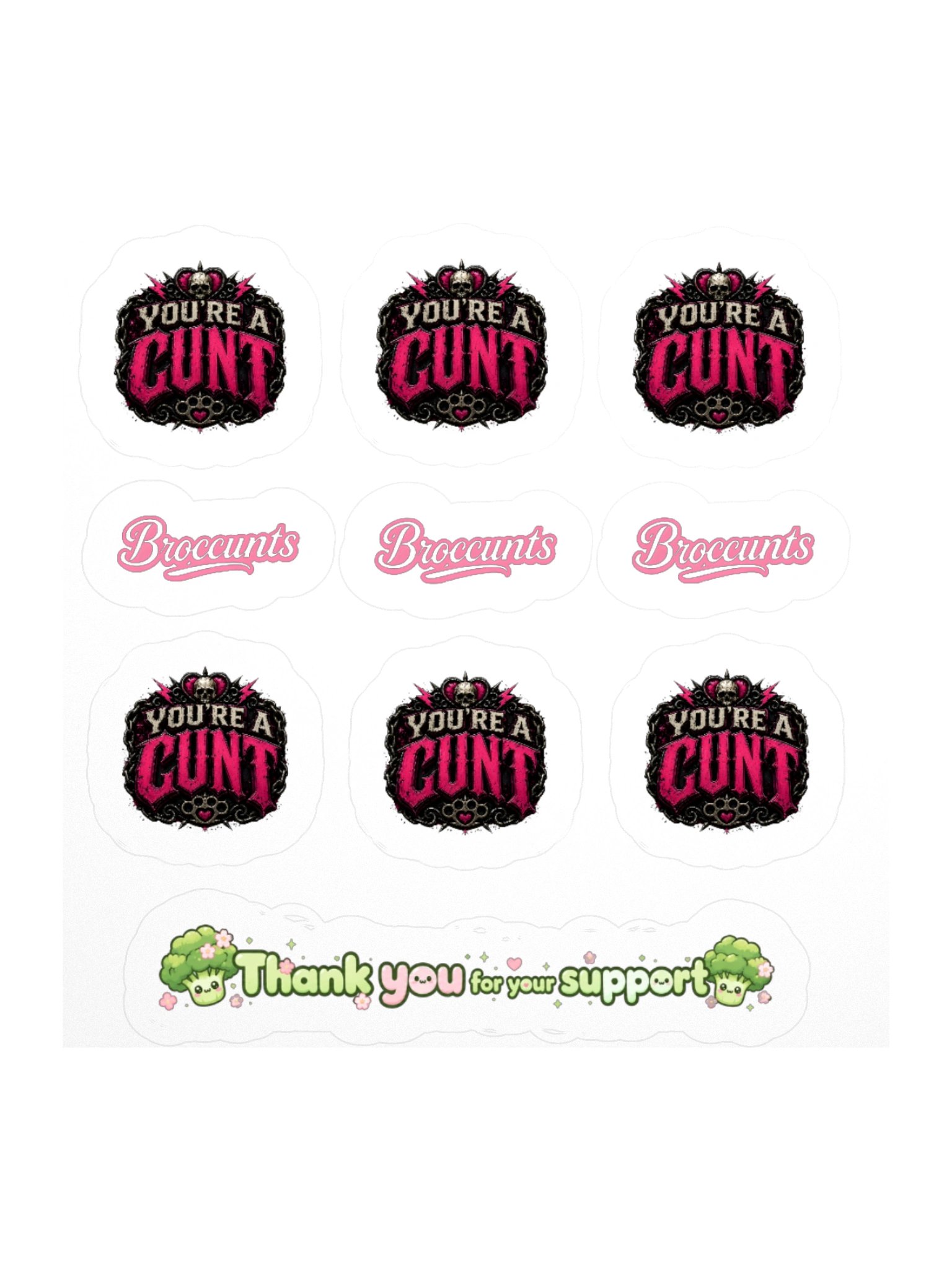 [CUNT SHIRE] Stickers -PINK- product image (1)