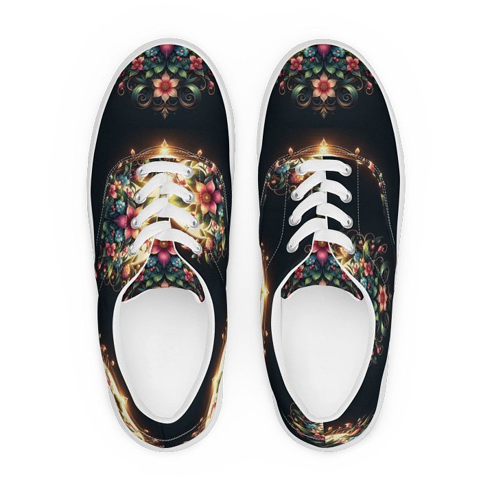 Floral Harmony Lace-Up Canvas Shoes product image (1)