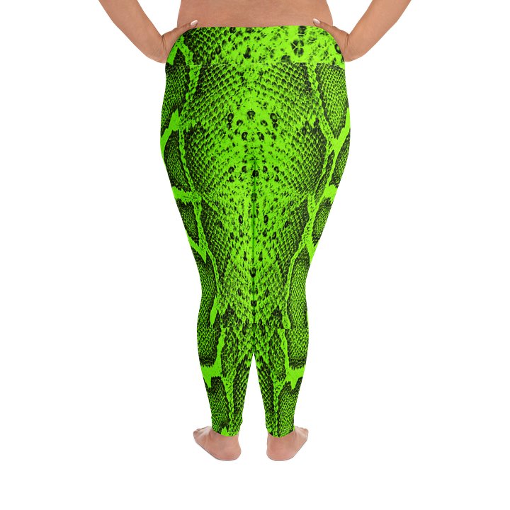 Lime Green Snake Skin Plus Size Legging product image (2)