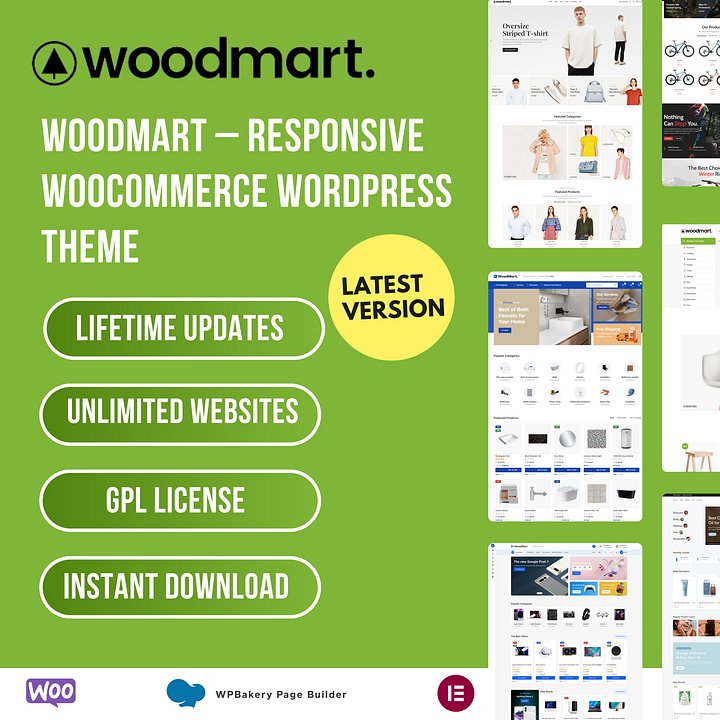 WoodMart WordPress Theme – High-Speed WooCommerce Storefront | Lifetime Updates | Premium eCommerce Theme | GPL License | Instant Delivery | Free Support product image (1)