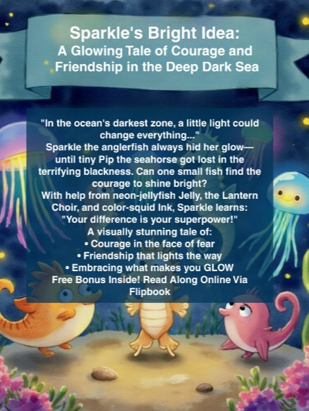 Sparkle's Bright Idea: A Glowing Tale of Courage and Friendship in the Deep Dark Sea product image (2)