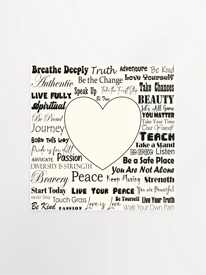 Love and Pride Square Poster (Black Text) product image (1)