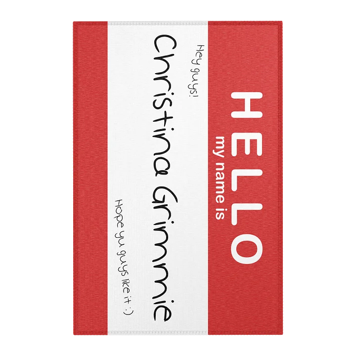 Hello My Name Is Christina Grimmie Rug product image (2)
