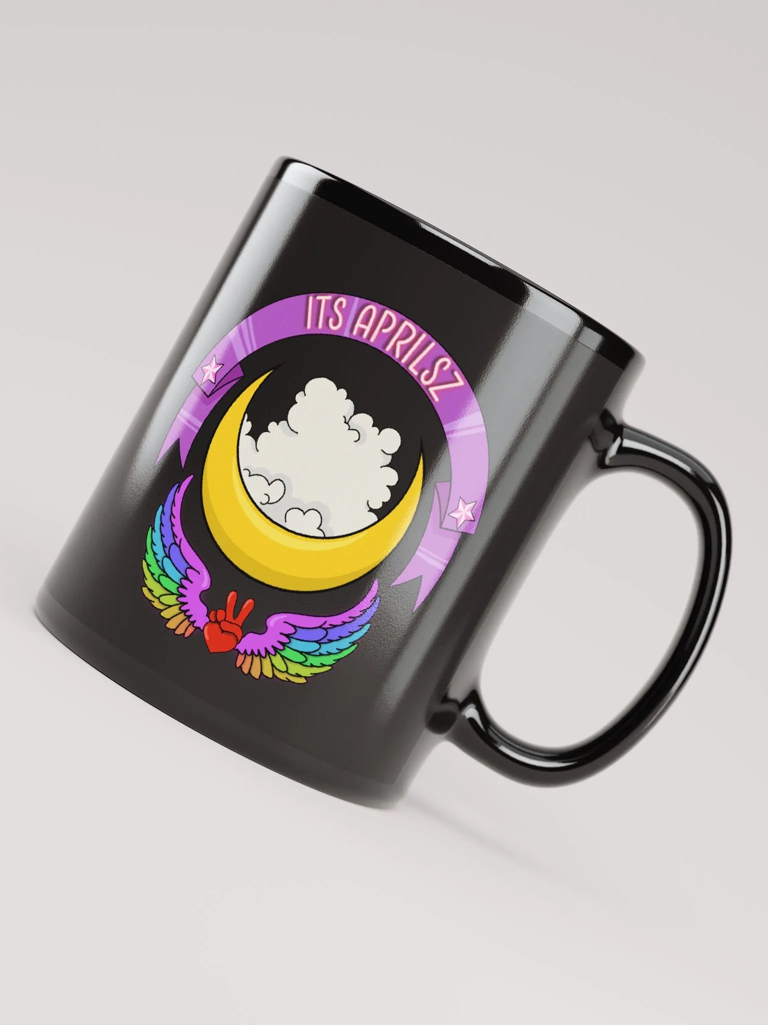 ItsAprilsz Double Logo Black Mug product image (4)