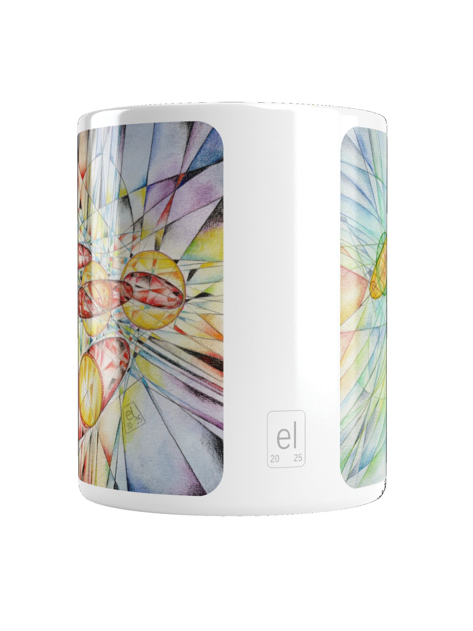 Poinsot's Paper Spaceship 4+1 - Gyroscope Physics Geometric Drawings Mug product image (2)