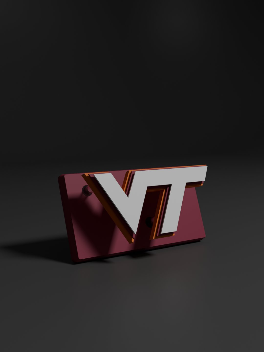 Virginia Tech Hokies 3D Printed Floating Logo Sign (Digital File Only) product image (1)