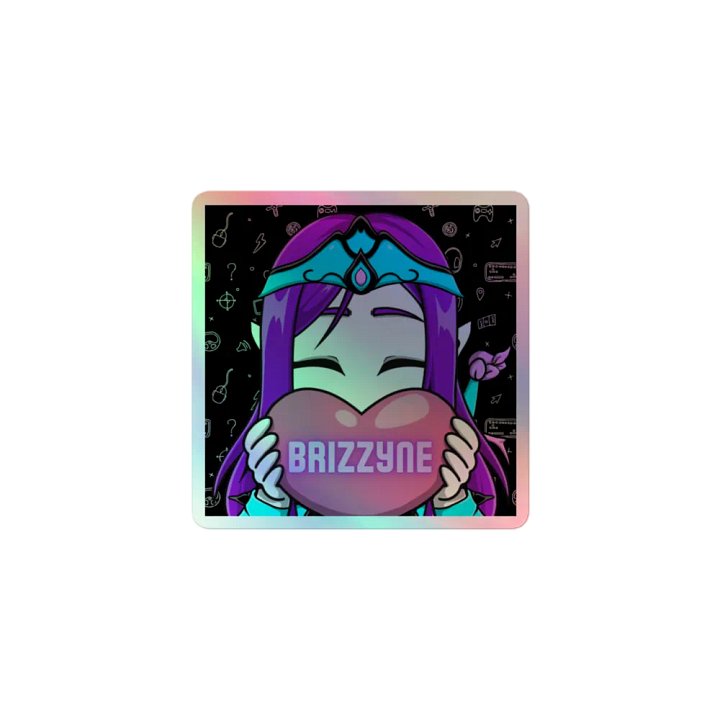 BRIZZYNE Heart Holographic Sticker product image (1)