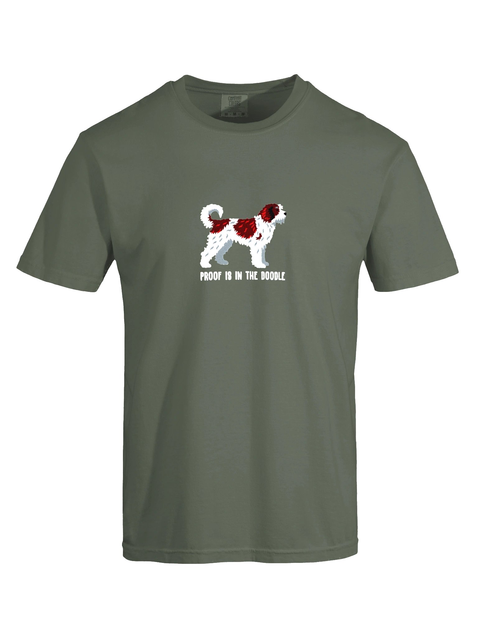 Proof Is in the Doodle T-Shirt(Embroidered) of a Doodle(Chocolate & White) product image (10)