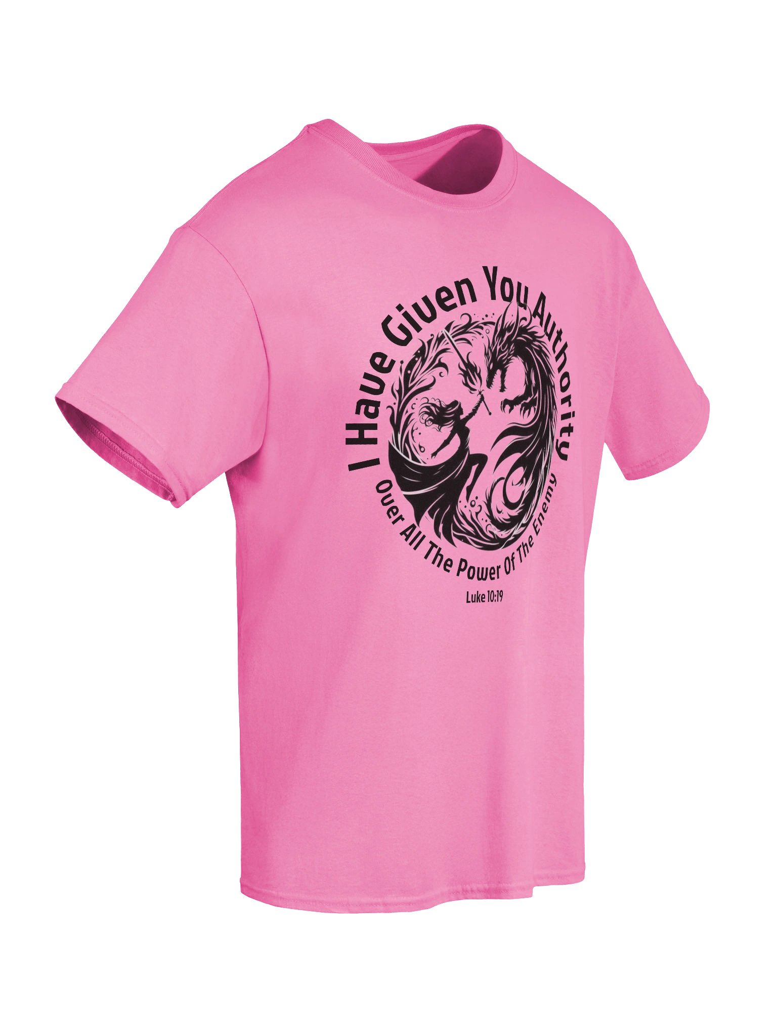 Authority T-Shirt, Luke Bible Verse Ladies Christian Princess Warrior Faith Tee product image (7)