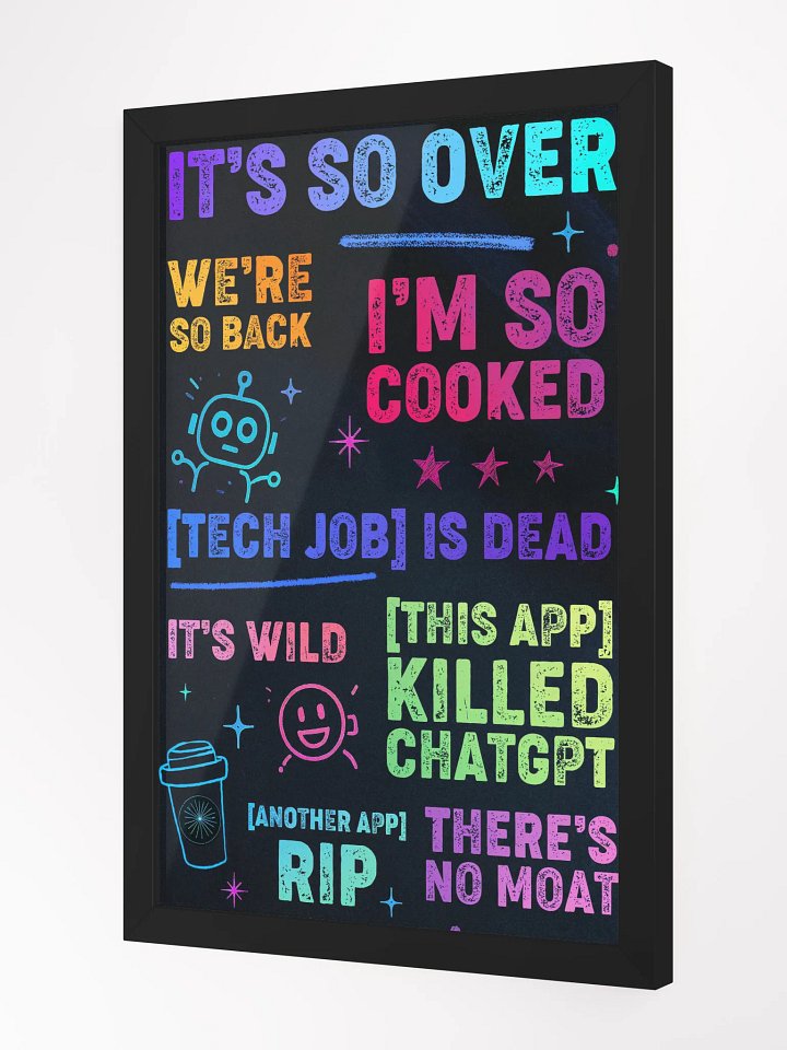 AI Hype‑Cycle Bingo Poster — “It’s So Over / We’re So Back” Edition (ANUS®) product image (3)