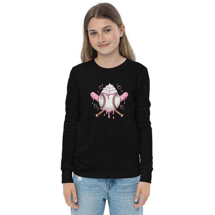 Sweet Softball Vibes Youth long sleeve Tee product image (7)