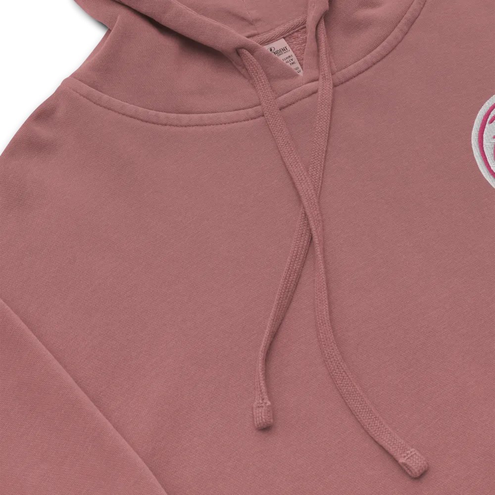In My Head (L.C. pink bubble design) embroidered pigment hoodie product image (8)