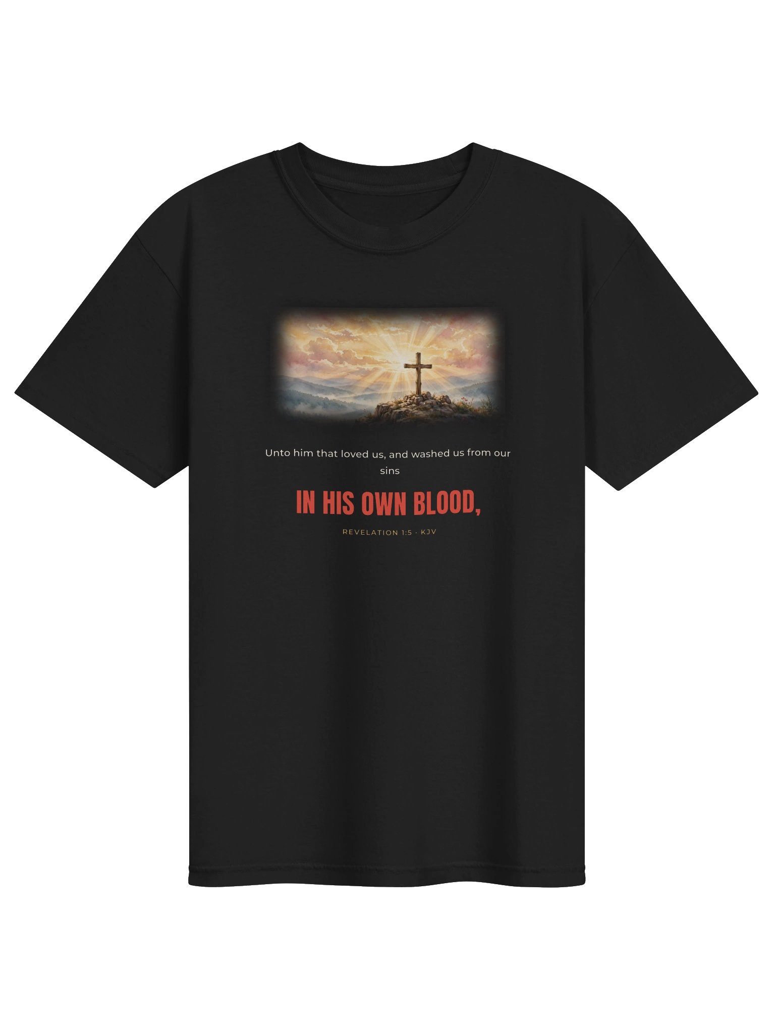 In His Own Blood — Revelation 1:5 Tee product image (1)
