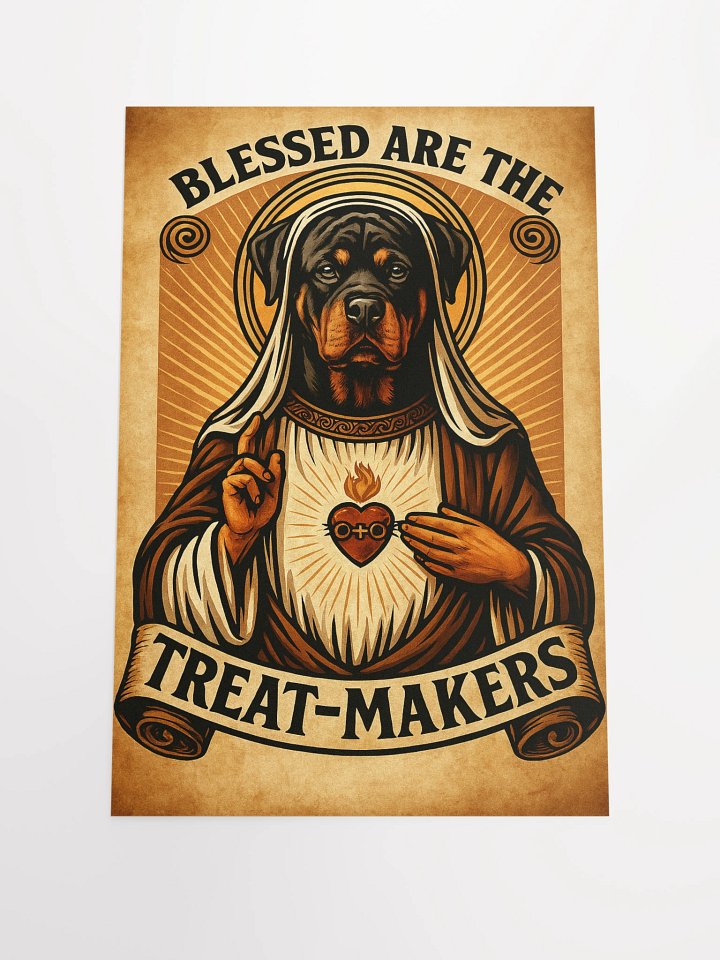 Rottweiler Blessed Are The Treat-Makers Poster product image (3)