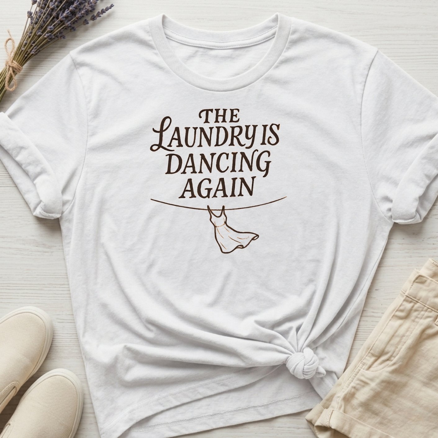 Heritage Goods: "Laundry Dancing" Organic T-Shirt product image (1)