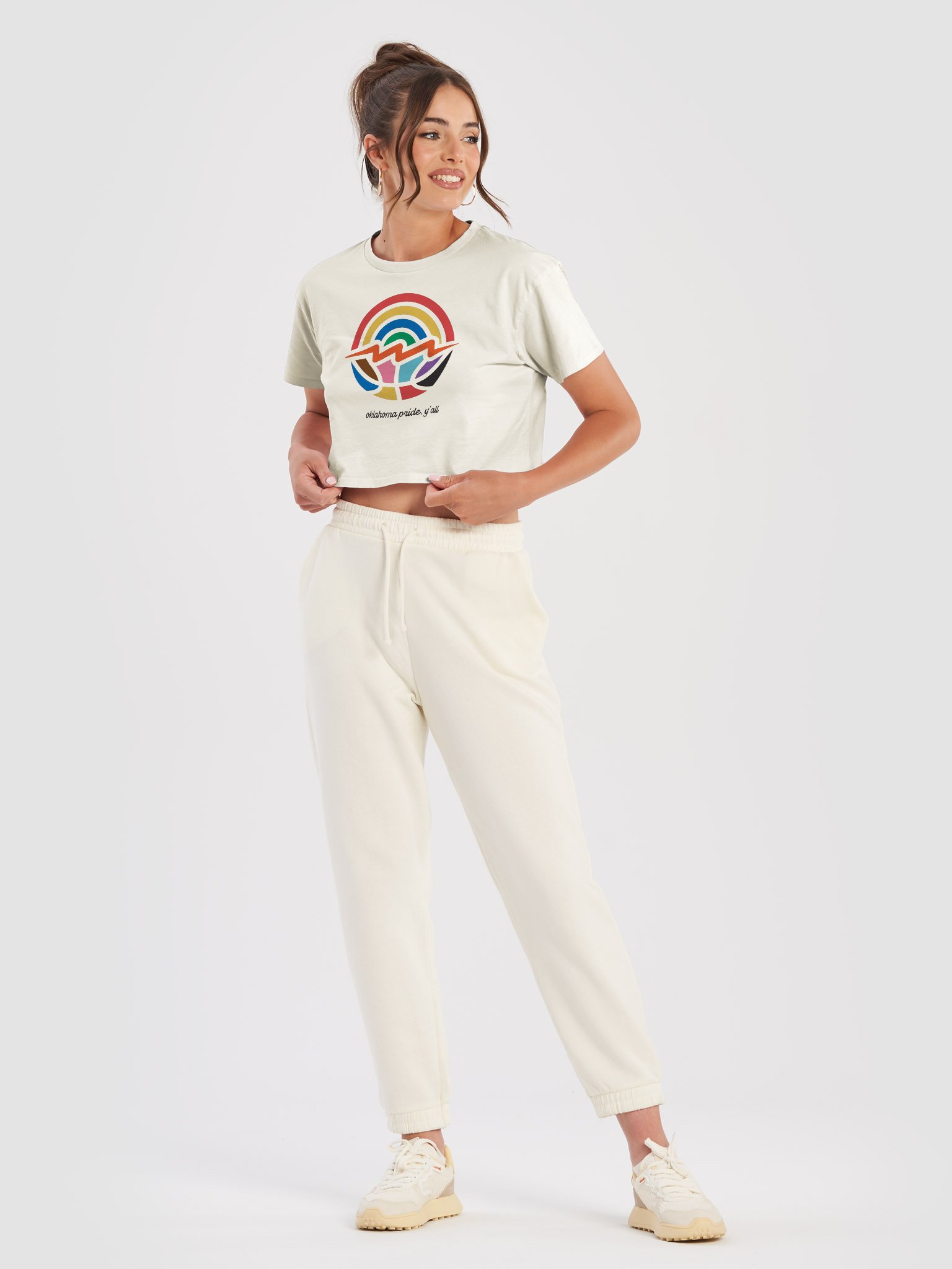Oklahoma Love and Thunder Pride Crop Top product image (3)