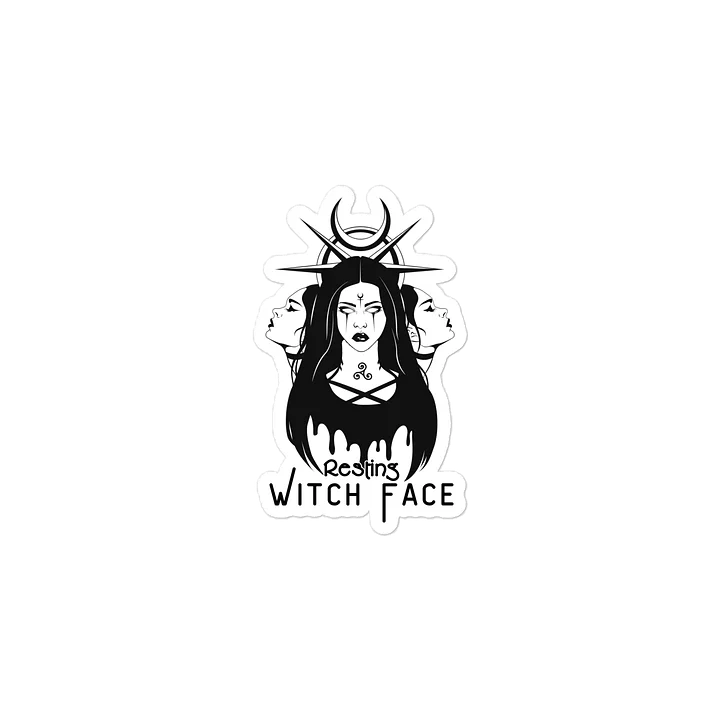 Resting Witch Face Die-Cut Stickers product image (2)