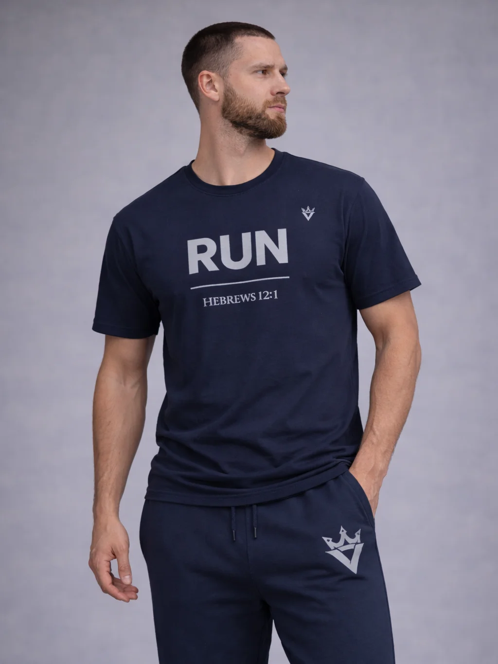 RUN Christian T-Shirt | Hebrews 12:1 product image (2)