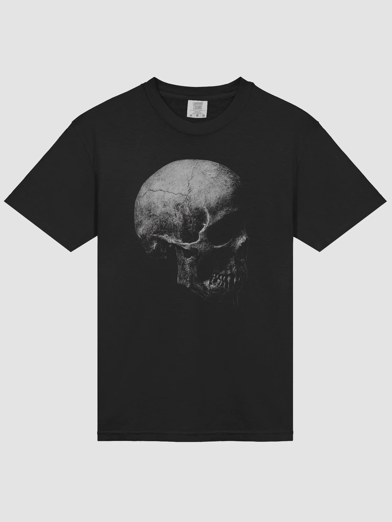 Cracked Skull Black Short-Sleeve Graphic T-Shirt product image (3)